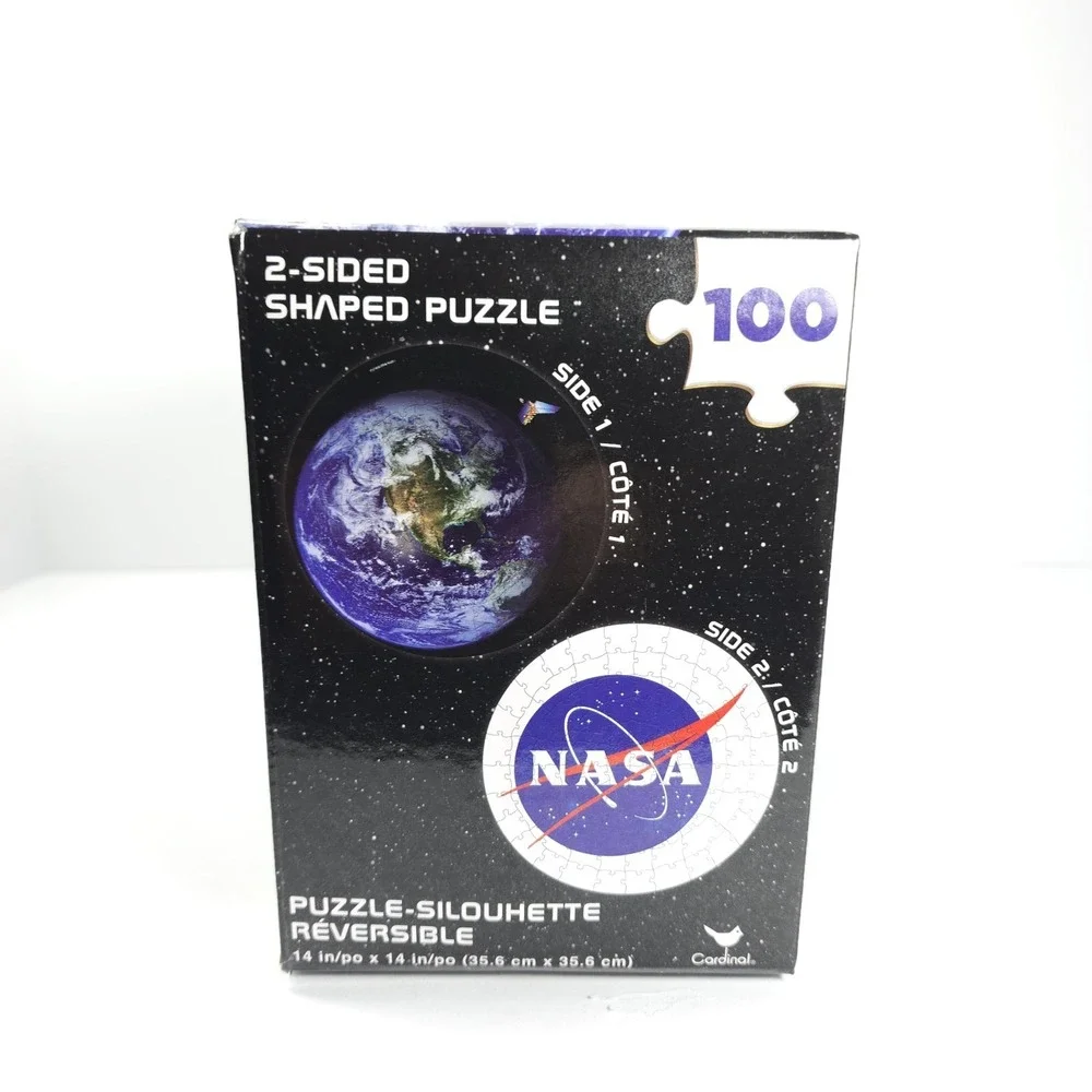 NASA EARTH 2-Sided Shaped Jigsaw Puzzle & Storage Tin 100 Piece 14